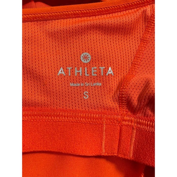 Athleta Women Size S Orange Tank Top With Built in Bra - Picture 5 of 10
